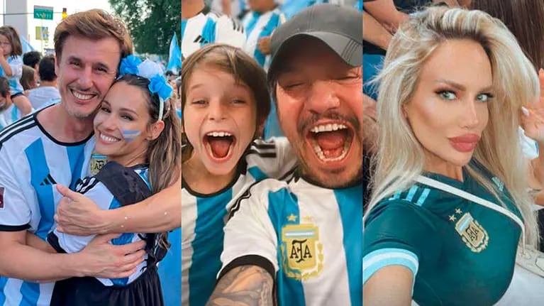 Los famosos usaron las redes sociales para mostrarse desde Qatar y enviar sus saludos a la Selección Argentina