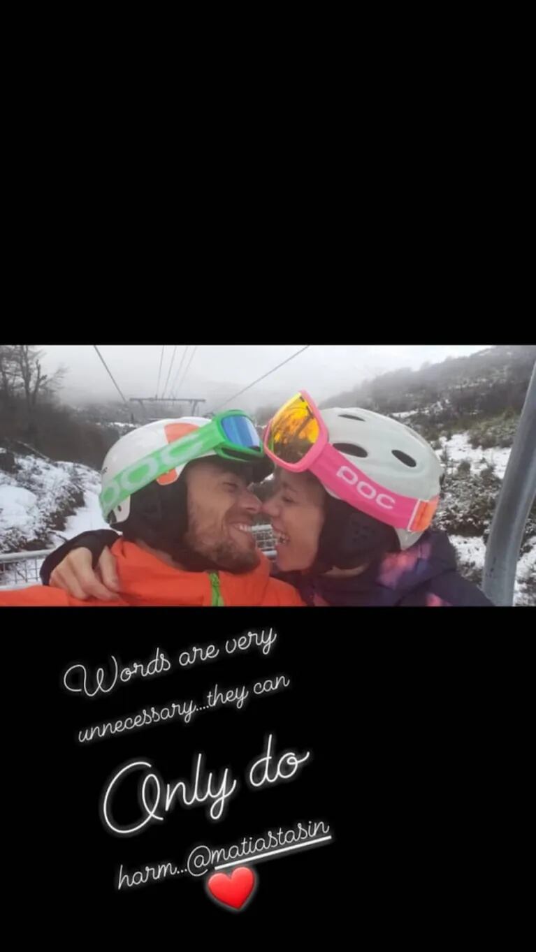 La foto de Nicole con su novio en Bariloche: "Las palabras son muy innecesarias, sólo pueden hacer daño"