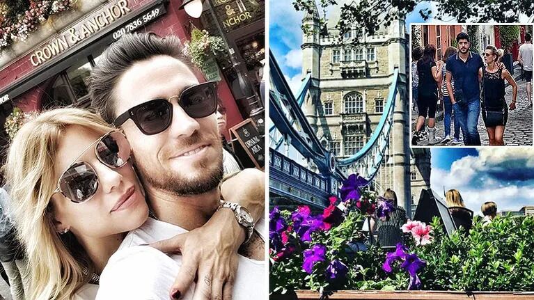 Nicole Neumann y Matías Tasín, enamoradísimos y de novios en Londres. (Foto: Instagram)