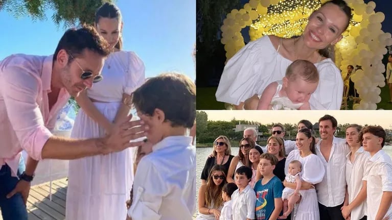 Benjamín Vicuña estuvo en el bautismo de Ana, la beba de Pampita: la tierna foto con Benicio, Magnolia y su ex