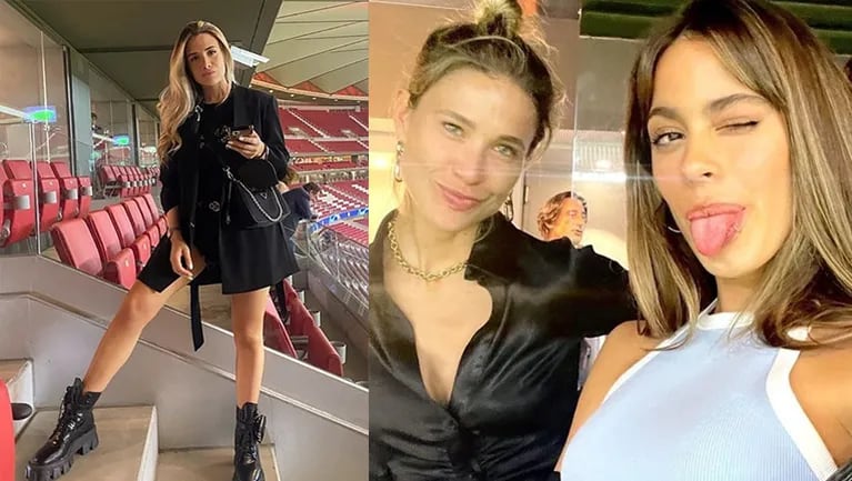 Camila Homs y Tini Stoessel se divirtieron en un estadio el mismo día y a la misma hora.
