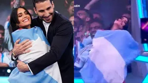Lali Espósito bailó envuelta en una bandera argentina en España tras la consagración de la Selección