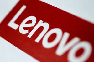 FILE PHOTO: FILE PHOTO: The Lenovo logo is seen in this illustration photo January 22, 2018.      REUTERS/Thomas White/Illustration/File Photo/File Photo