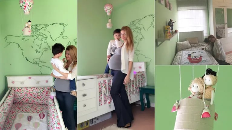 Vanina Escudero dejó espiar la habitación que le preparó a su beba (Fotos: Twitter)