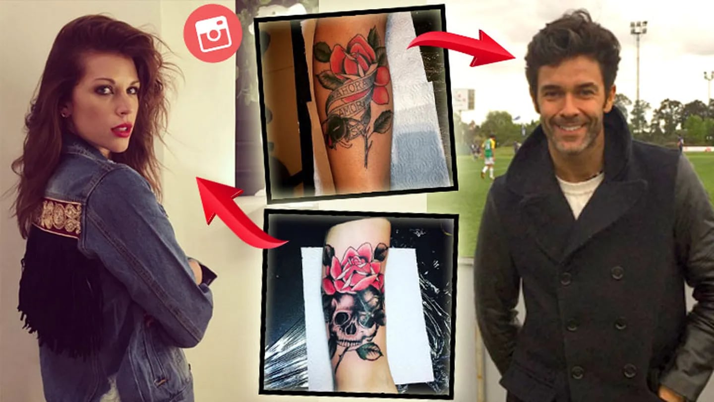 La llamativa coincidencia del nuevo tatuaje de Juliana Giambroni con el de Mariano Martínez. Foto: Instagram