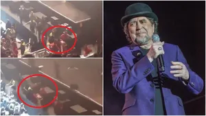 El video de Joaquín Sabina en camilla tras caerse en medio de un show en Madrid
