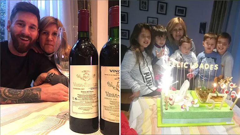 Lionel Messi brindó por el cumpleaños de su mamá, Celia, con dos botellas de vino de 650 euros cada una. (Foto: Instagram)