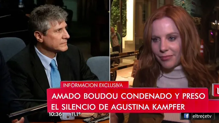 Agustina Kampfer, tras la histórica condena a Amado Boudou por corrupción: "No tengo nada que decir"