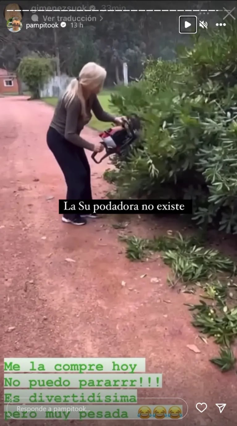 Susana Giménez sorprendió al mostrarse podando el jardín de su casa: "¡No puedo parar!"
