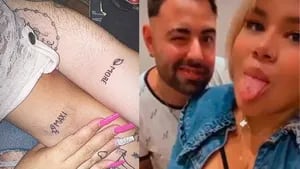 More Rial y su novio "El Maxi" se hicieron un significativo tattoo de pareja.