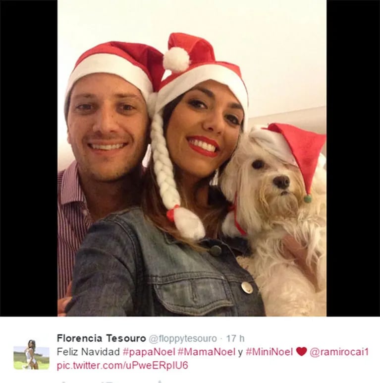 Floppy Tesouro y Ramiro: brindis y declaraciones románticas (Foto: Twitter)