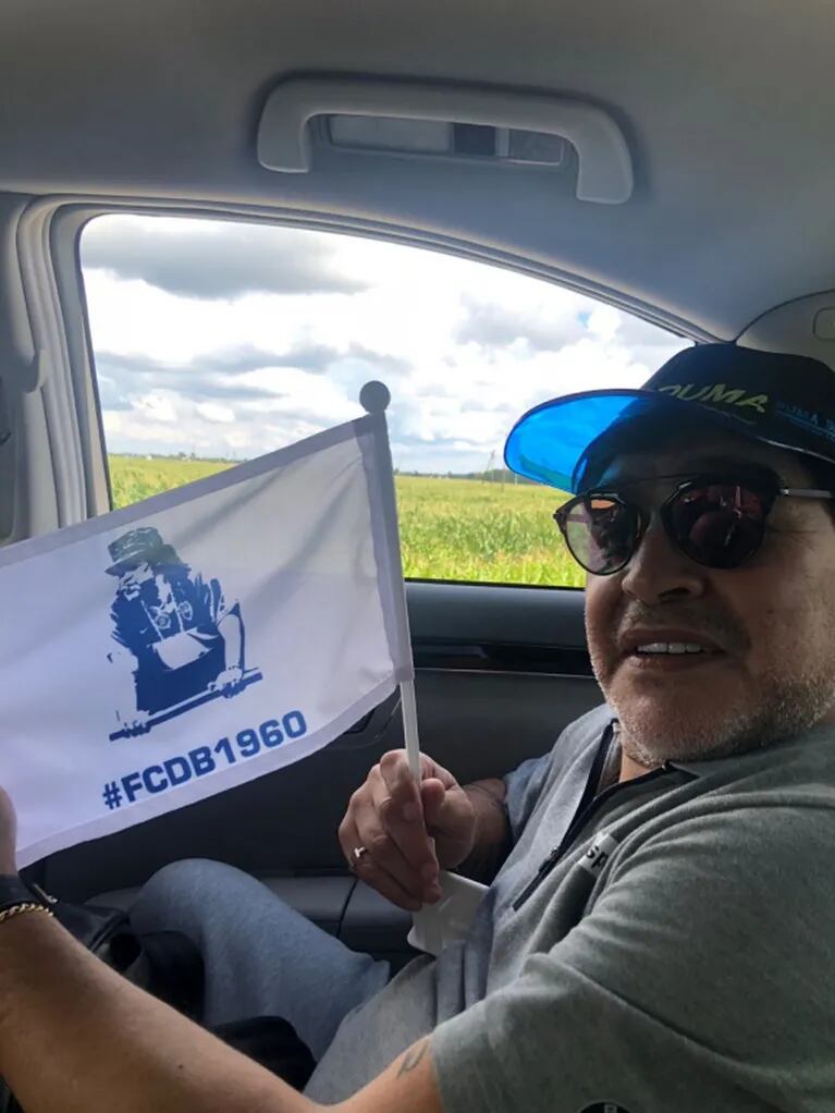 Diego Maradona viajó a Bielorrusia para asumir la presidencia del Dynamo Brest y fue recibido por una multitud