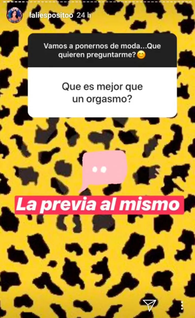 A Lali Espósito le preguntaron qué es mejor que un orgasmo ¡y contestó sin filtro!: "La previa al mismo"
