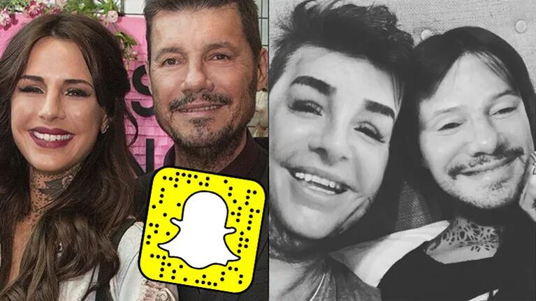 Marcelo y Candelaria Tinelli se divirtieron con Snapchat (Fotos: Web e Instagram).