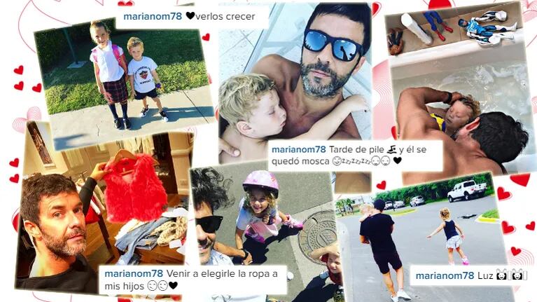 Mariano Martínez, en el día a día de sus hijos (Foto: Instagram)