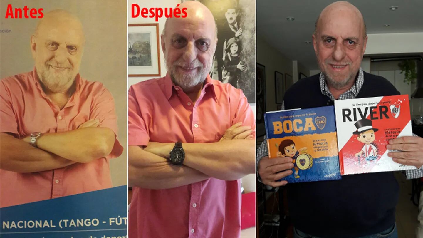 Horacio Pagani adelgazó 14 kilos y lo celebró mostrando una foto del antes y el después. (Fotos: Twitter)