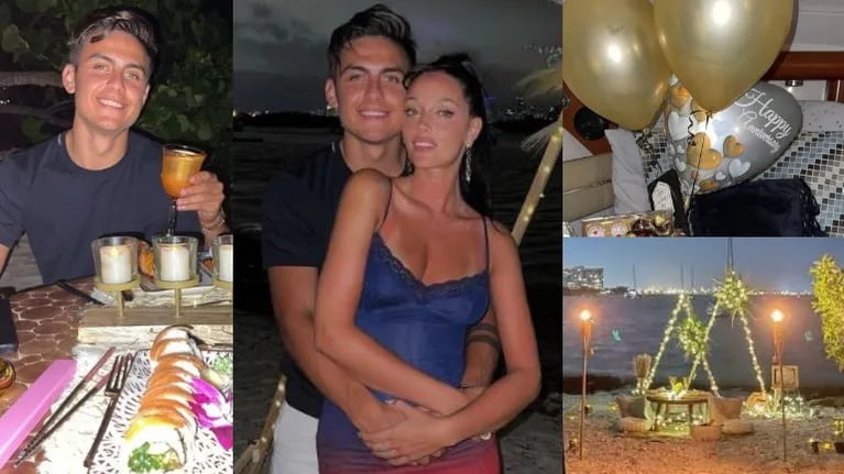 Oriana Sabatini compartió su romántico festejo de aniversario con Paulo Dybala (Fotos: Instagram)