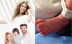 Shakira compartió con sus fans la primera foto de Sasha: su pequeño pie. (Foto: Twitter)