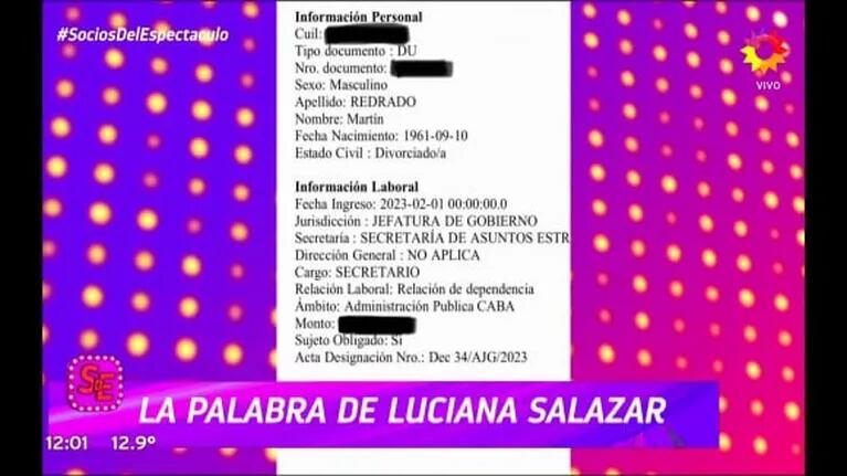 Fuerte respuesta de Martín Redrado sobre la posibilidad de retomar el contacto con Matilda, la hija de Luciana Salazar