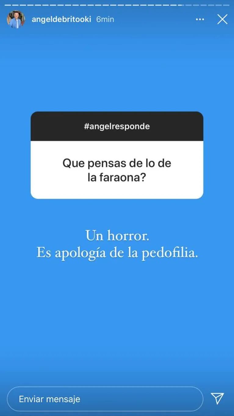Ángel de Brito opinó tras los repudiables dichos de Martín Cirio: "Un horror; es apología de la pedofilia"