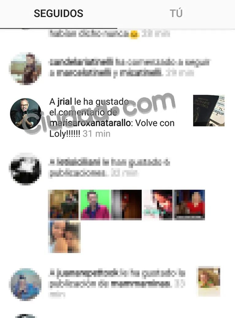 Jorge Rial y un pícaro "me gusta" a un comentario sobre Mariana Antoniale en Instagram: mirá qué le escribió una usuaria 