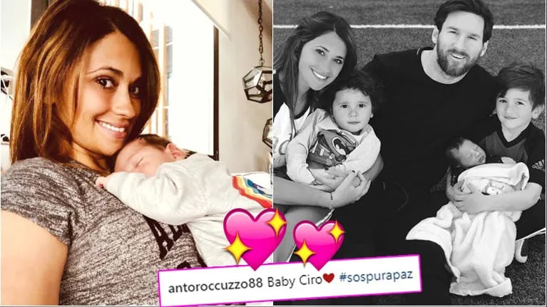 La foto más tierna de Antonela Roccuzzo con Ciro, su bebé recién nacido (Fotos: Instagram)