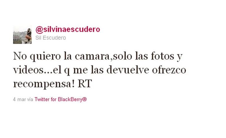 El tweet de Silvina Escudero. ¿Habló sobre #lafoto? 