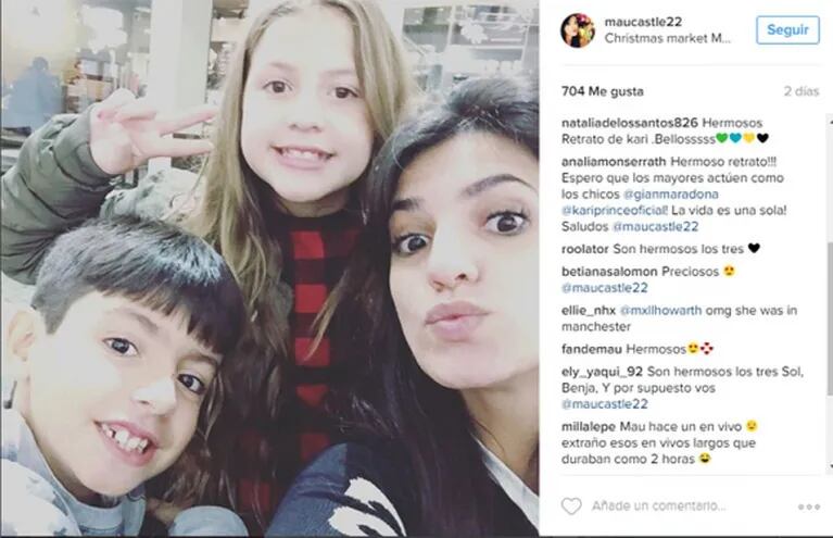 Kun Agüero y una elocuente foto, tras el escándalo twittero de Gianinna con su hermana y la Princesita: "Family"