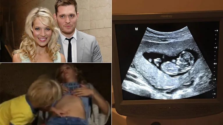 Michael Bublé, en el control médico con Luisana Lopilato mostró la ecografía: "¿Niño o niña?" (Foto: Web e Instagram)