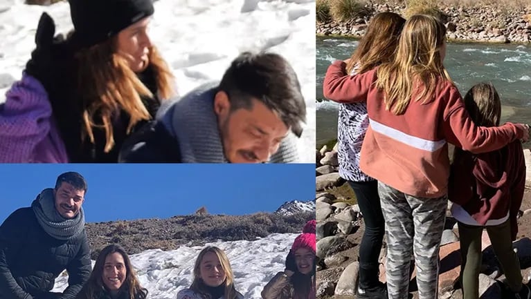 El tierno álbum de fotos de las vacaciones de Soledad Pastorutti en la nieve con su familia.