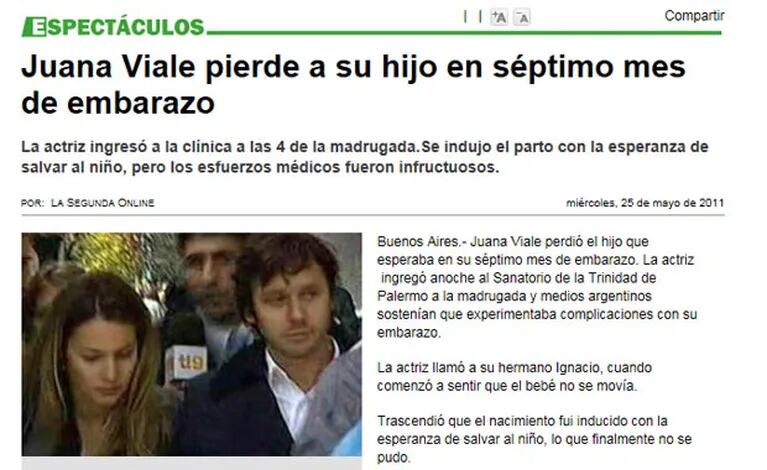 El rebote de la tragedia de Juana Viale en la prensa chilena.