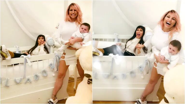 Vicky Xipolitakis mostró el nuevo cuarto de su bebé, con Moria Casán en la cuna (Fotos: Instagram)