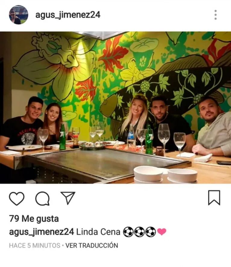 Ailén Bechara se reencontró con Agustín Jiménez, tras el rumor de crisis: "Un sushi de novios"