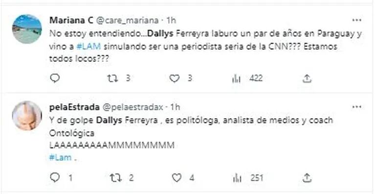 Dallys Ferreira opinó sobre Argentina y generó polémica: "Son pobres, pero los extraño"