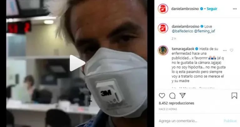 Tamara Gala y su polémica crítica a un video de Fede Bal, que luego eliminó: "Hasta de su enfermedad hace una publicidad"