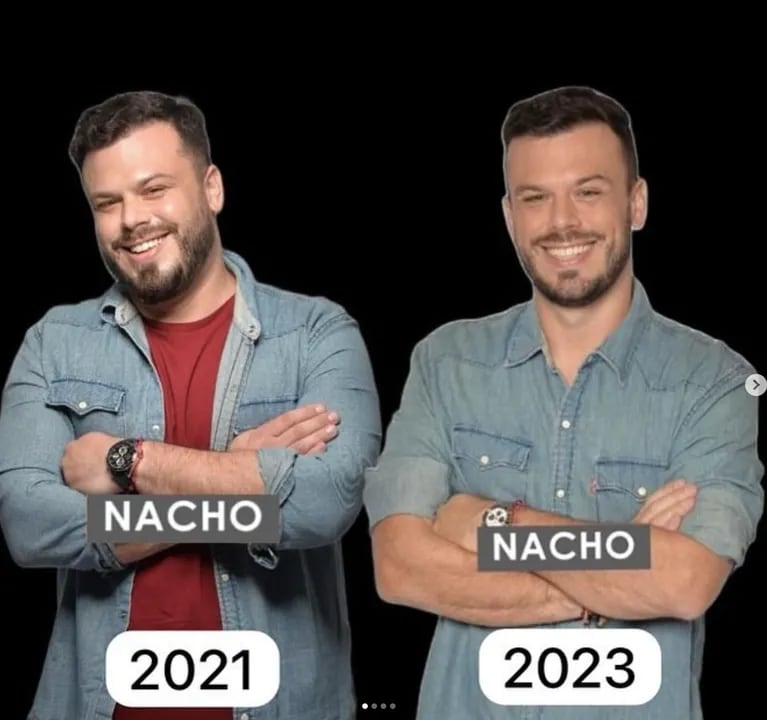 Nacho Otero mostró el antes y el después de haber bajado 45 kilos: “Decidí cambiar mi vida”