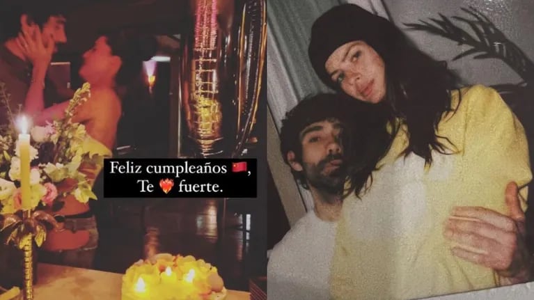 La romántica postal de la China Suárez junto a Armando Mena Navareño en su cumpleaños (Fotos: Instagram Stories e Instagram)