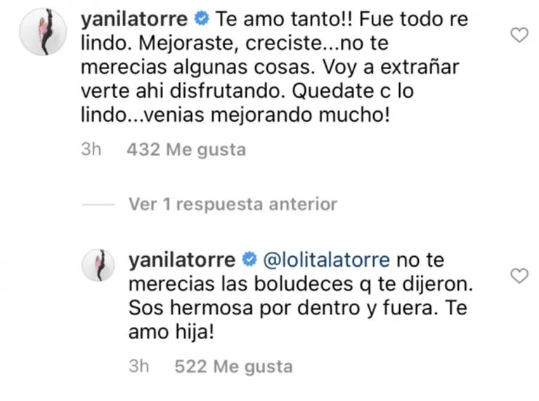 Lola Latorre se despidió de Cantando 2020 con una carta y Yanina reaccionó: "No te merecías las boludeces que te dijeron"