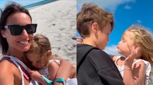 Pampita compartió un emotivo video de sus hijos jugando juntos en las playas de Miami: “Camino hacia el sol”