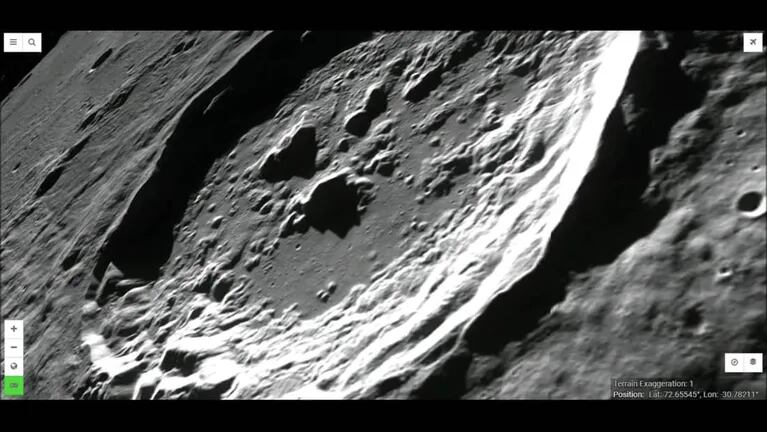 NASA encontró agujeros en el polo norte de la Luna
