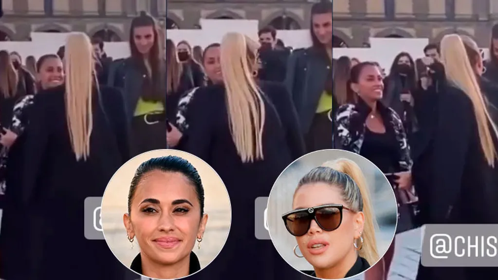 El video del frío saludo entre Antonela Roccuzzo y Wanda Nara en la Semana de la Moda de París