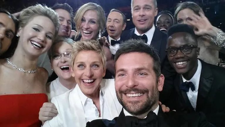 La foto "selfie" de los Oscar que llegó a ser record mundial de retweets. 