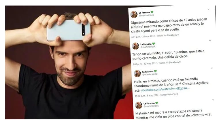 Los repudiables tweets pedófilos de Martín Cirio que derivaron en su escape a Turquía