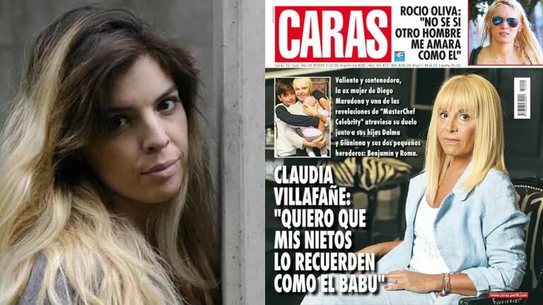 Dalma Maradona, furiosa con Caras por la tapa con Claudia Villafañe (Fotos: Web y revista Caras)