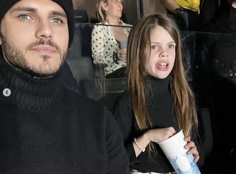 Wanda Nara compartió fotos de Mauro Icardi con sus hijas y sorprendió el parecido de Francesca con su papá