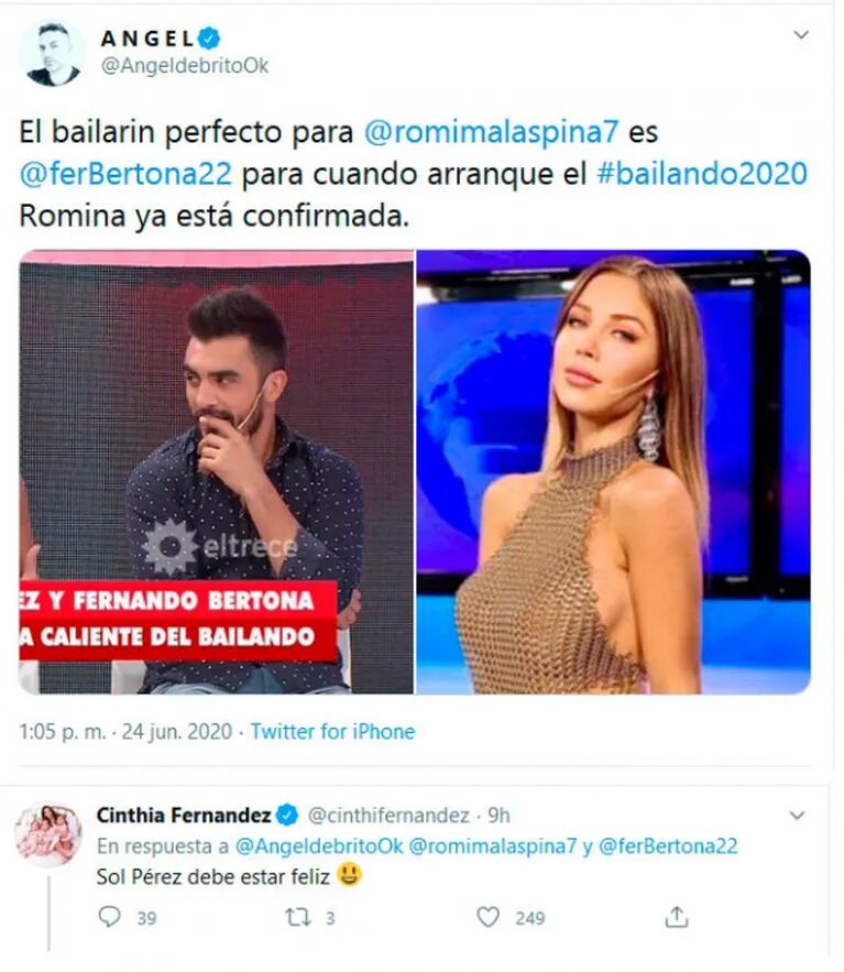 Cinthia Fernández, filosa sobre la convocatoria de Romina Malaspina al Bailando: "Sol Pérez debe estar feliz"