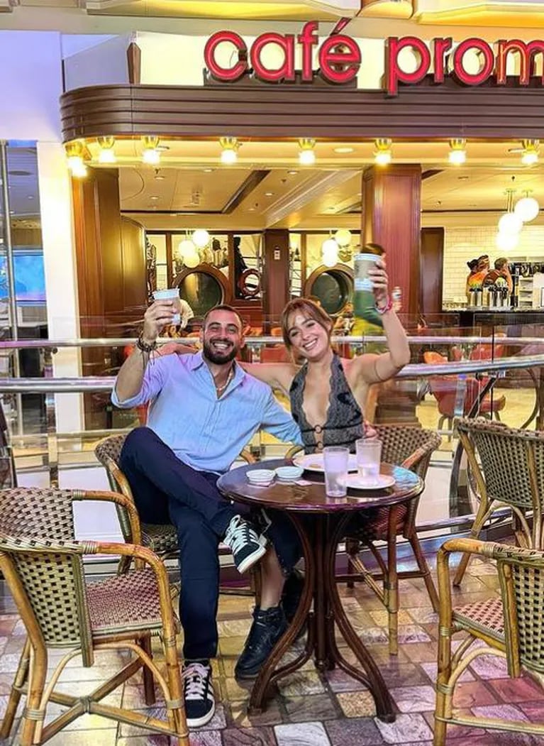 Nico Occhiato mostró sus vacaciones con Flor Jazmín Peña en un crucero y ella reaccionó picante: “Somos 2...”