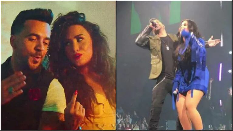 Demi Lovato y Luis Fonsi cantaron Echame la culpa, por primera vez sobre un escenario