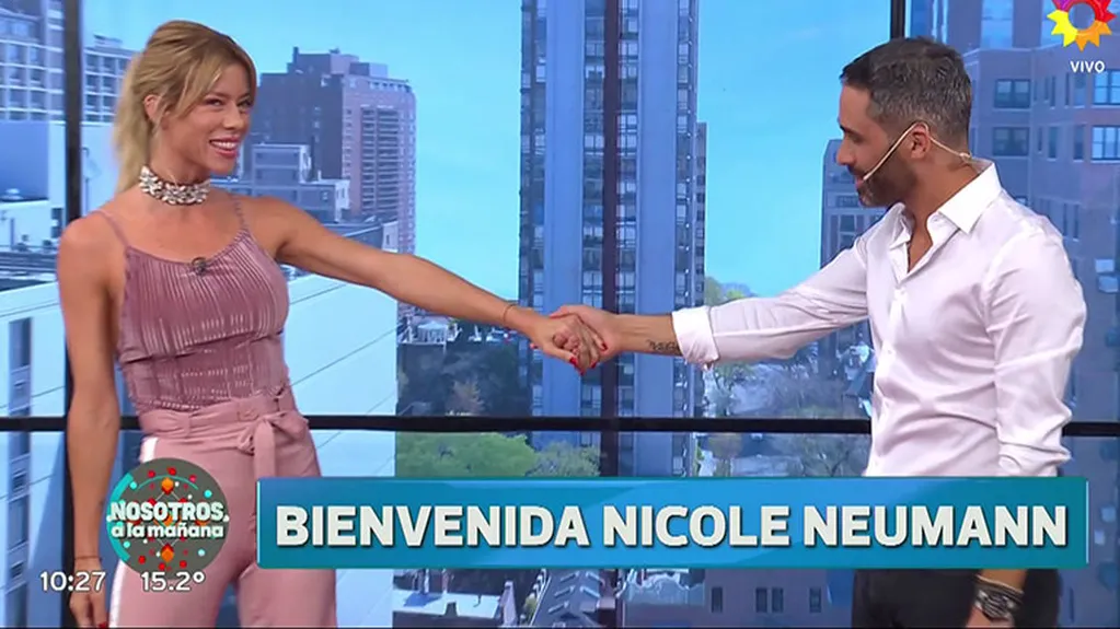 Pollo Álvarez debutó en la conducción de Nosotros a la Mañana y Nicole Neumann es la nueva panelista