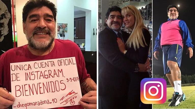 Maradona abrió su cuenta oficial en Instagram. (Foto: Instagram)
